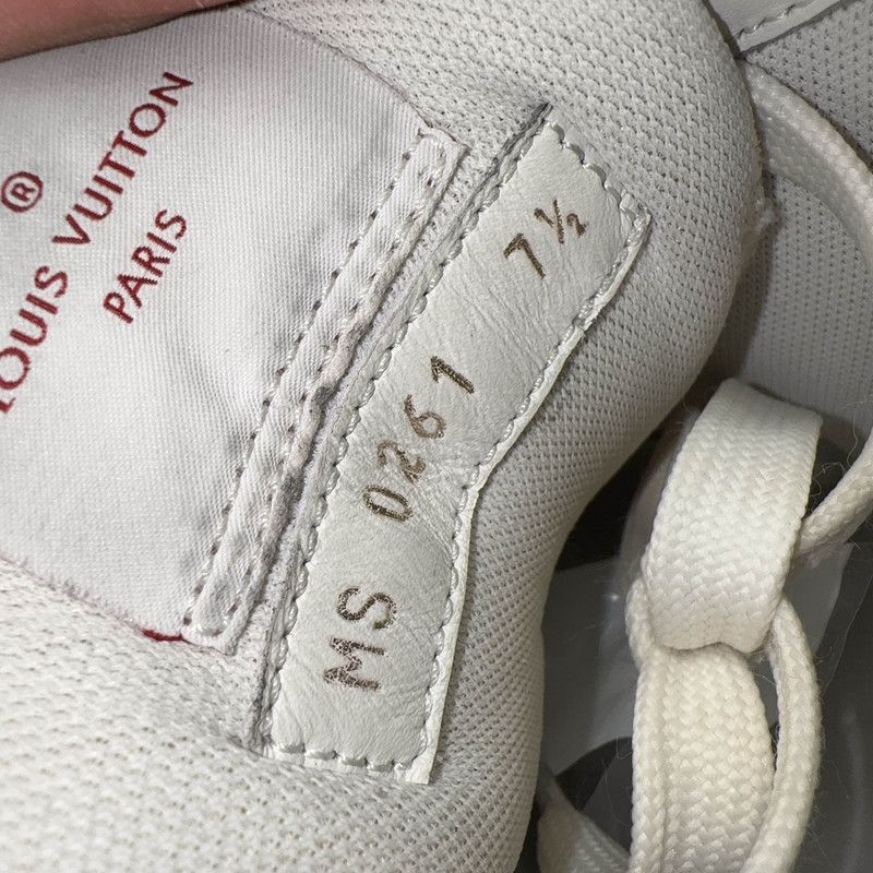Louis Vuitton Louis Vuitton Red and White Trainer Sneakers 0089 Size US 8 / EU 41 - 5 Thumbnail