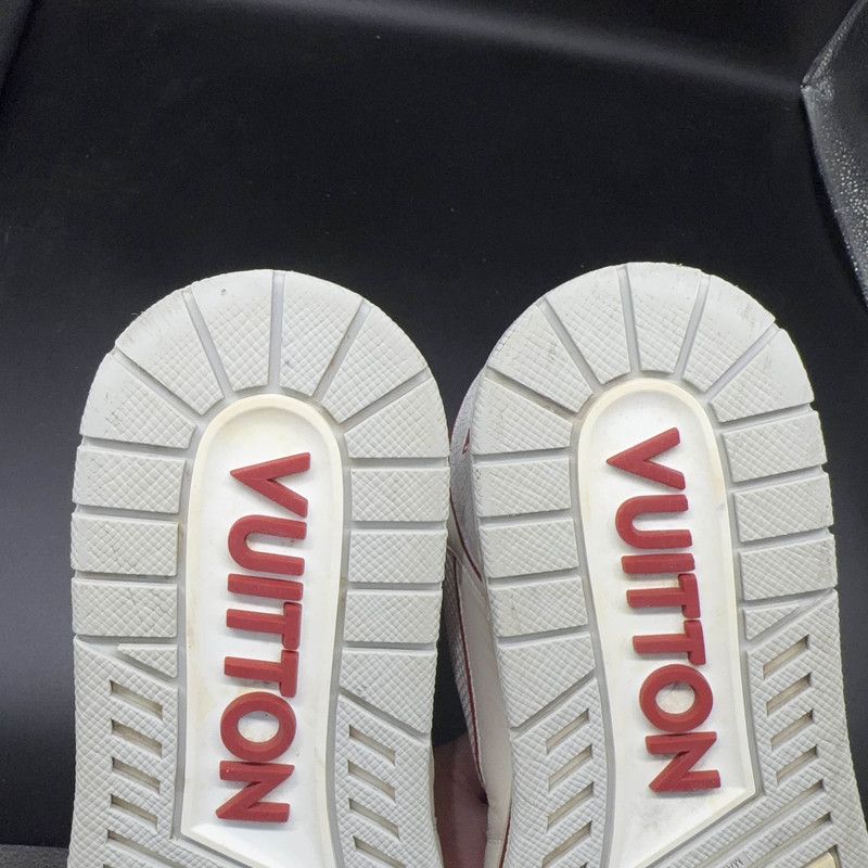 Louis Vuitton Louis Vuitton Red and White Trainer Sneakers 0089 Size US 8 / EU 41 - 9 Thumbnail