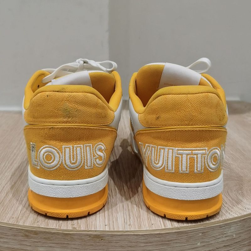 Louis Vuitton Louis Vuitton Low-top Fashion Sneakers in White and Yellow 0089 Size US 8 / EU 41 - 3 Thumbnail