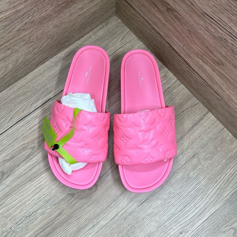 Louis Vuitton Louis Vuitton Jumbo Flatform Slides in Pink 0079 Size US 9 / IT 39 - 3 Thumbnail