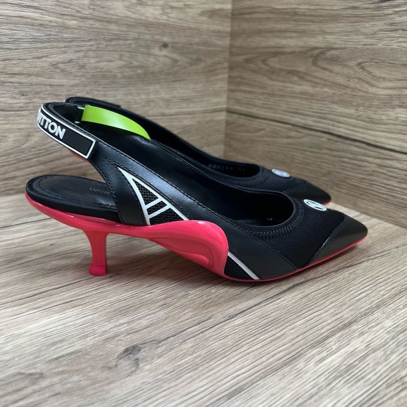 Louis Vuitton Louis Vuitton Archlight High Heels in Black and Pink 0079 Size US 5 / IT 35 - 4 Thumbnail
