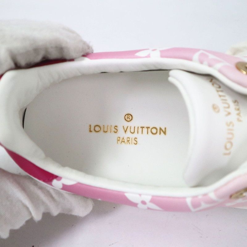 Louis Vuitton Louis Vuitton Pink Leather Casual Low-Top Sneakers 0079 Size US 6 / IT 36 - 18 Thumbnail