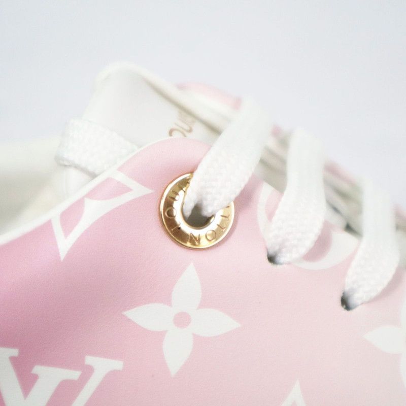 Louis Vuitton Louis Vuitton Pink Leather Casual Low-Top Sneakers 0079 Size US 6 / IT 36 - 16 Thumbnail