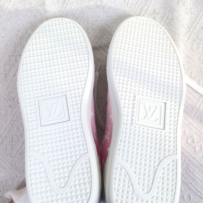 Louis Vuitton Louis Vuitton Pink Leather Casual Low-Top Sneakers 0079 Size US 6 / IT 36 - 4 Thumbnail