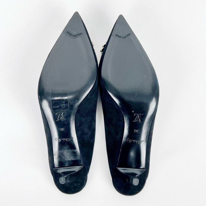 Louis Vuitton Louis Vuitton Madeleine Elegant Black Heeled Slippers 0079 Size US 6 / IT 36 - 6 Thumbnail