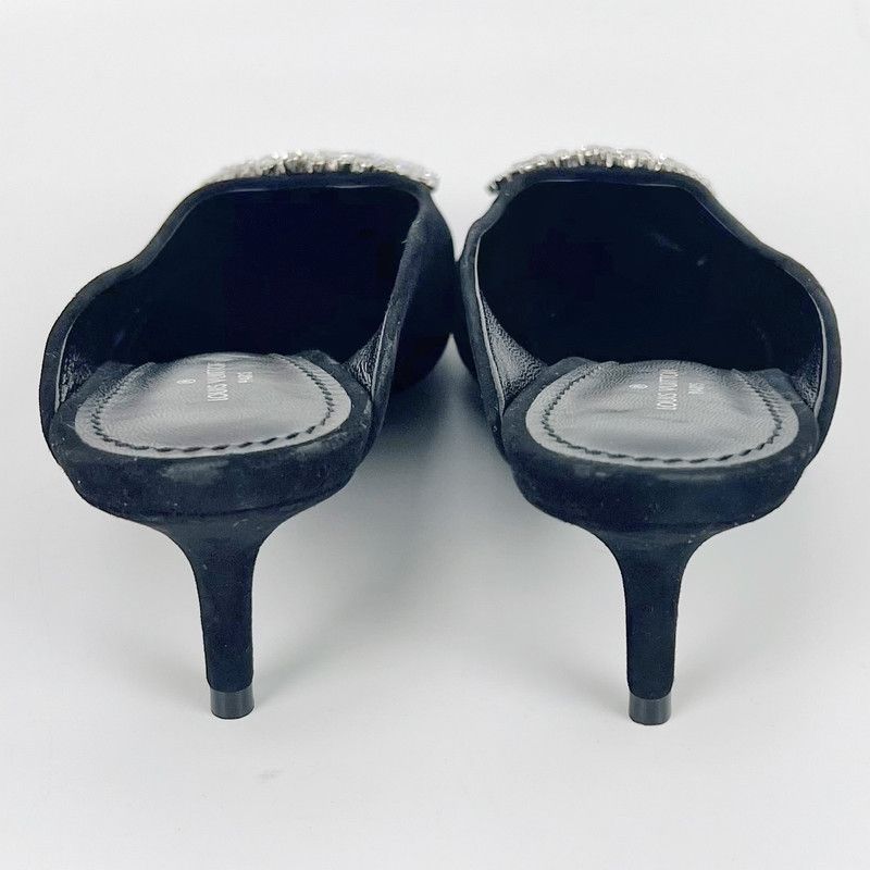 Louis Vuitton Louis Vuitton Madeleine Elegant Black Heeled Slippers 0079 Size US 6 / IT 36 - 3 Thumbnail