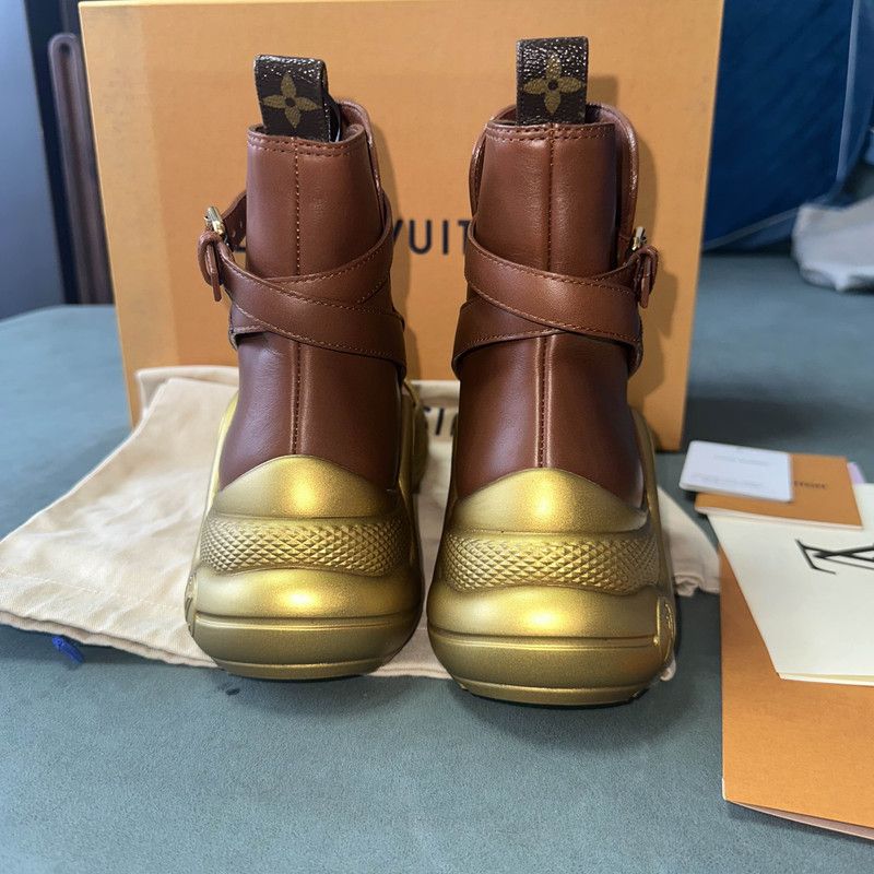 Louis Vuitton Louis Vuitton Archlight Brown Leather Ankle Boots 0079 Size US 6 / IT 36 - 3 Thumbnail