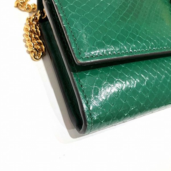 Gucci Gucci Gucci Jackie 1961 Python Chain Wallet Natural Material Short Wallet 652681 Size ONE SIZE - 7 Thumbnail