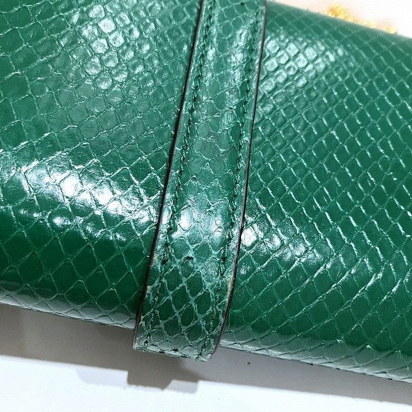 Gucci Gucci Gucci Jackie 1961 Python Chain Wallet Natural Material Short Wallet 652681 Size ONE SIZE - 8 Thumbnail