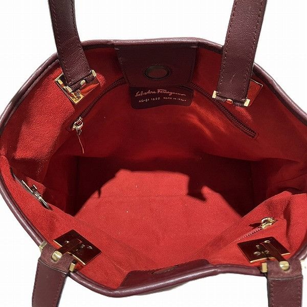 Salvatore Ferragamo Ferragamo AQ-21 1895 Silk Tote Bag
