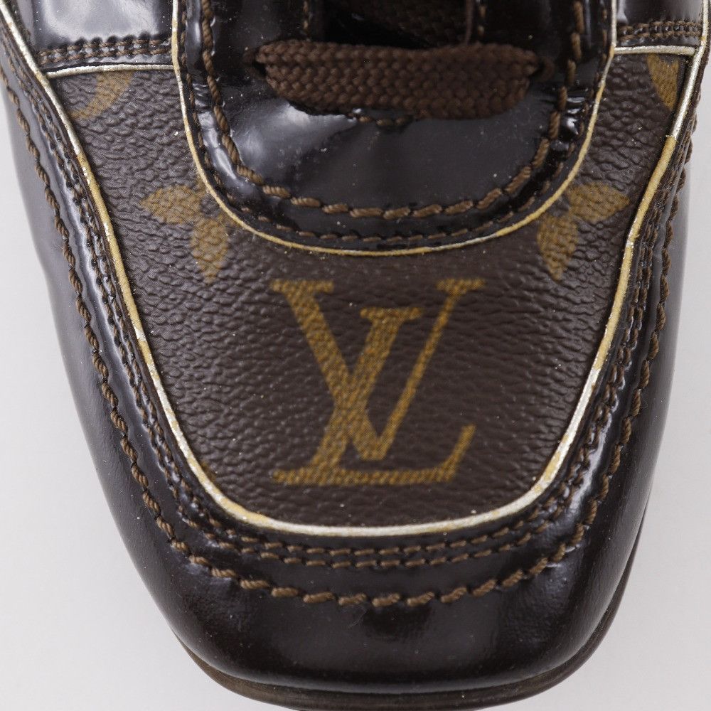 Louis Vuitton Louis Vuitton Louis Vuitton Low Cut Monogram Canvas Patent Leather Sneakers Canvas Shoes DUTY FREE for USA Size ONE SIZE - 9 Thumbnail
