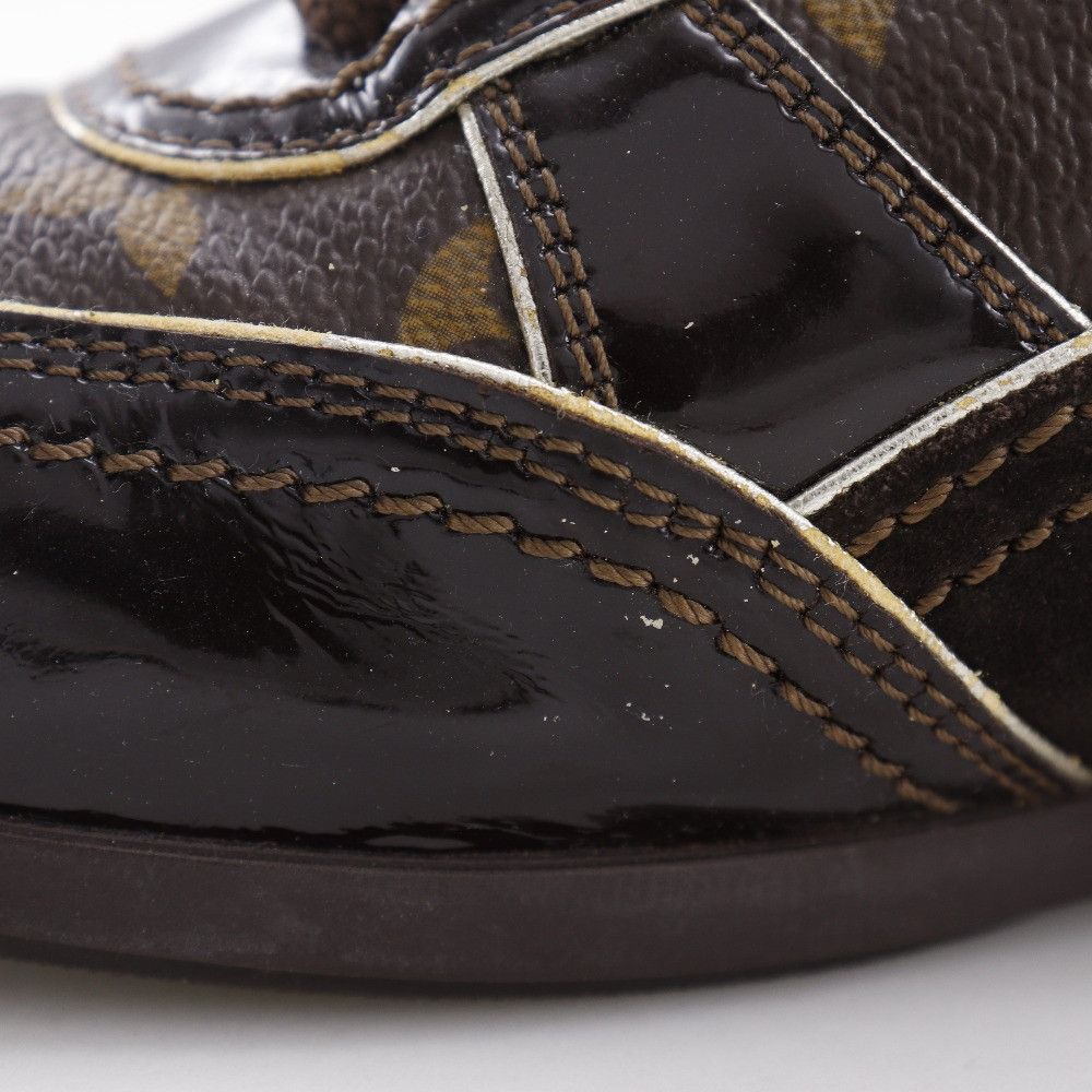Louis Vuitton Louis Vuitton Louis Vuitton Low Cut Monogram Canvas Patent Leather Sneakers Canvas Shoes DUTY FREE for USA Size ONE SIZE - 10 Thumbnail