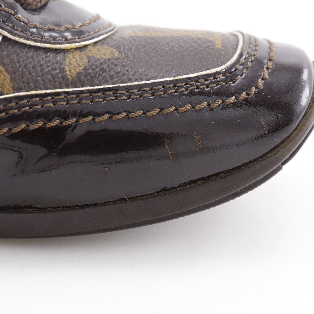 Louis Vuitton Louis Vuitton Louis Vuitton Low Cut Monogram Canvas Patent Leather Sneakers Canvas Shoes DUTY FREE for USA Size ONE SIZE - 7 Thumbnail