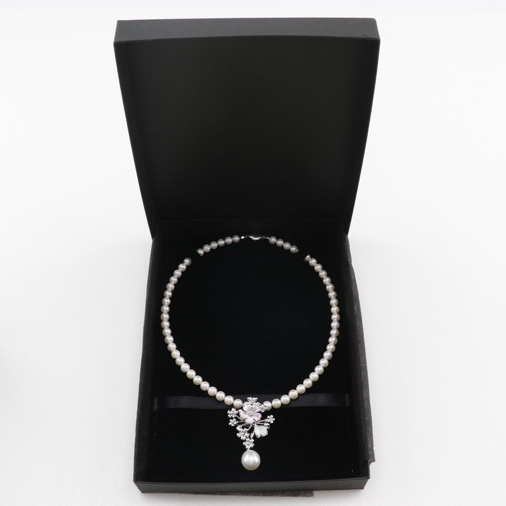 Other Other 2WAY Flower Pearl Silver Necklace Metal Necklace DUTY FREE for USA Size ONE SIZE - 13 Thumbnail