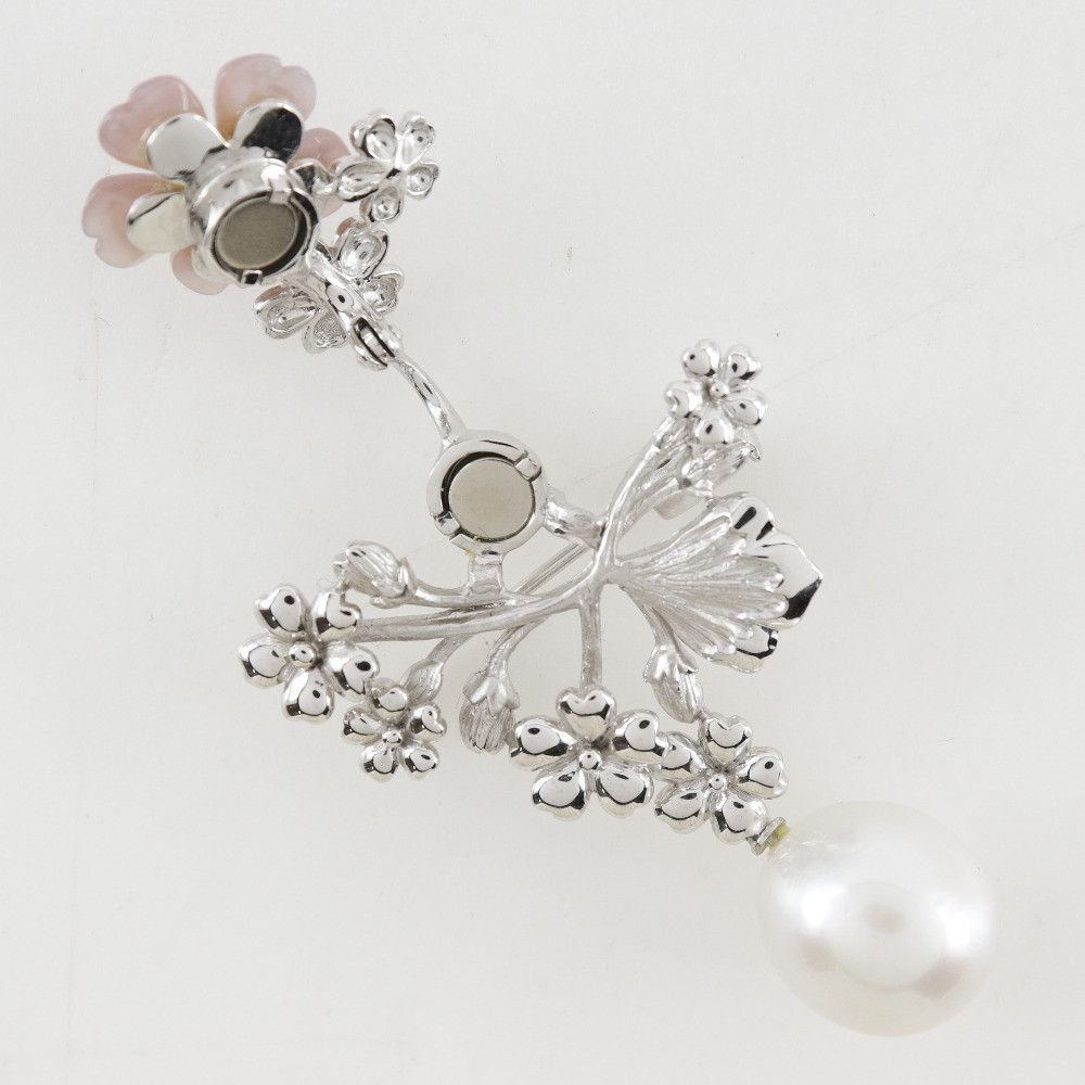 Other Other 2WAY Flower Pearl Silver Necklace Metal Necklace DUTY FREE for USA Size ONE SIZE - 11 Thumbnail