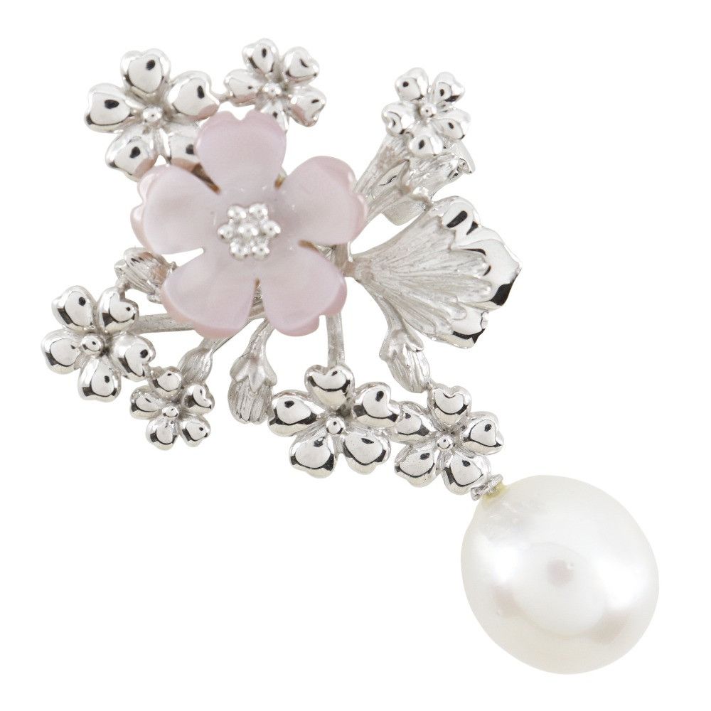 Other Other 2WAY Flower Pearl Silver Necklace Metal Necklace DUTY FREE for USA Size ONE SIZE - 8 Thumbnail