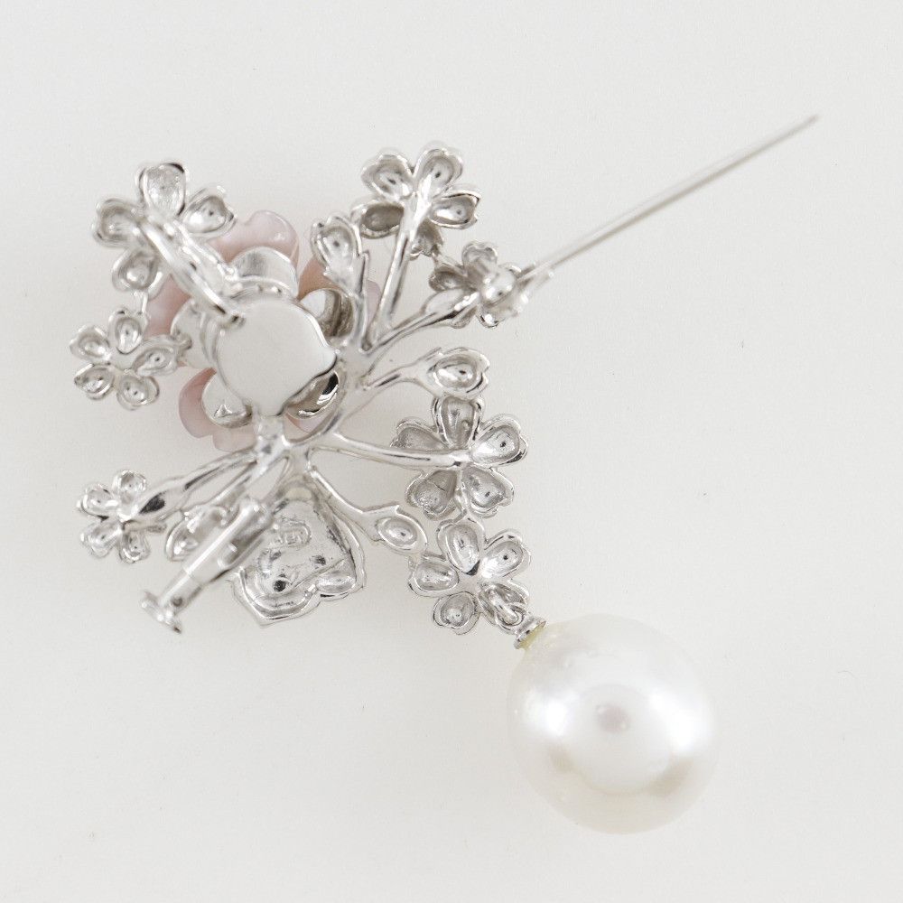 Other Other 2WAY Flower Pearl Silver Necklace Metal Necklace DUTY FREE for USA Size ONE SIZE - 10 Thumbnail
