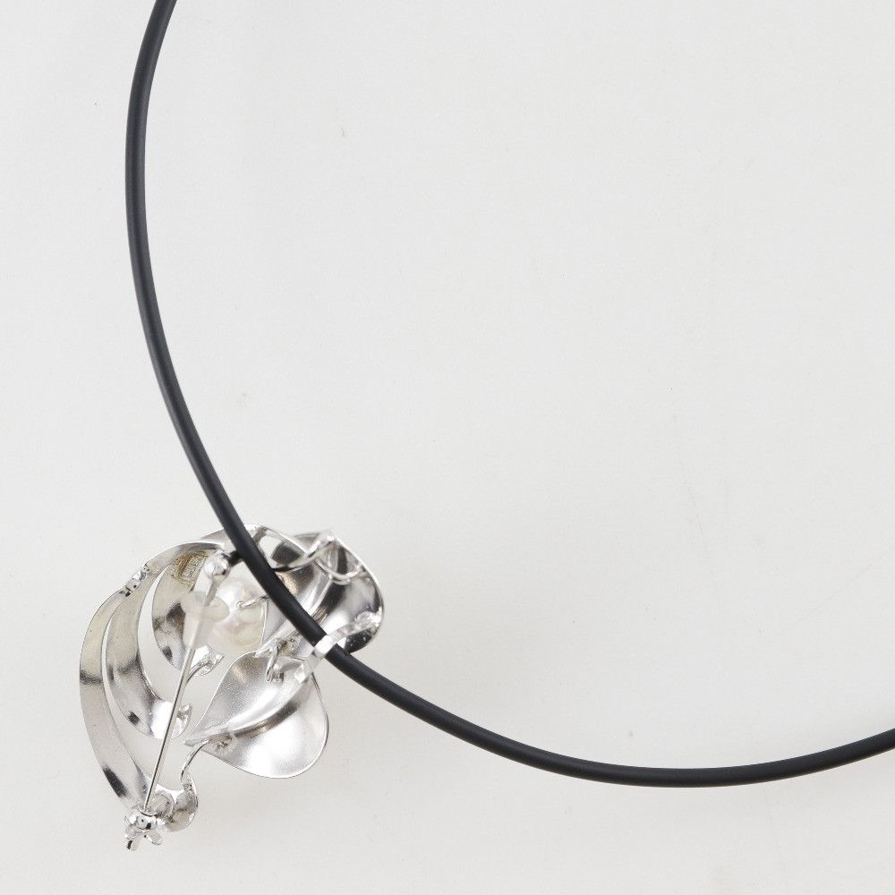 Other Other 2WAY Pearl Silver 2way Necklace Metal Necklace DUTY FREE for USA Size ONE SIZE - 3 Thumbnail