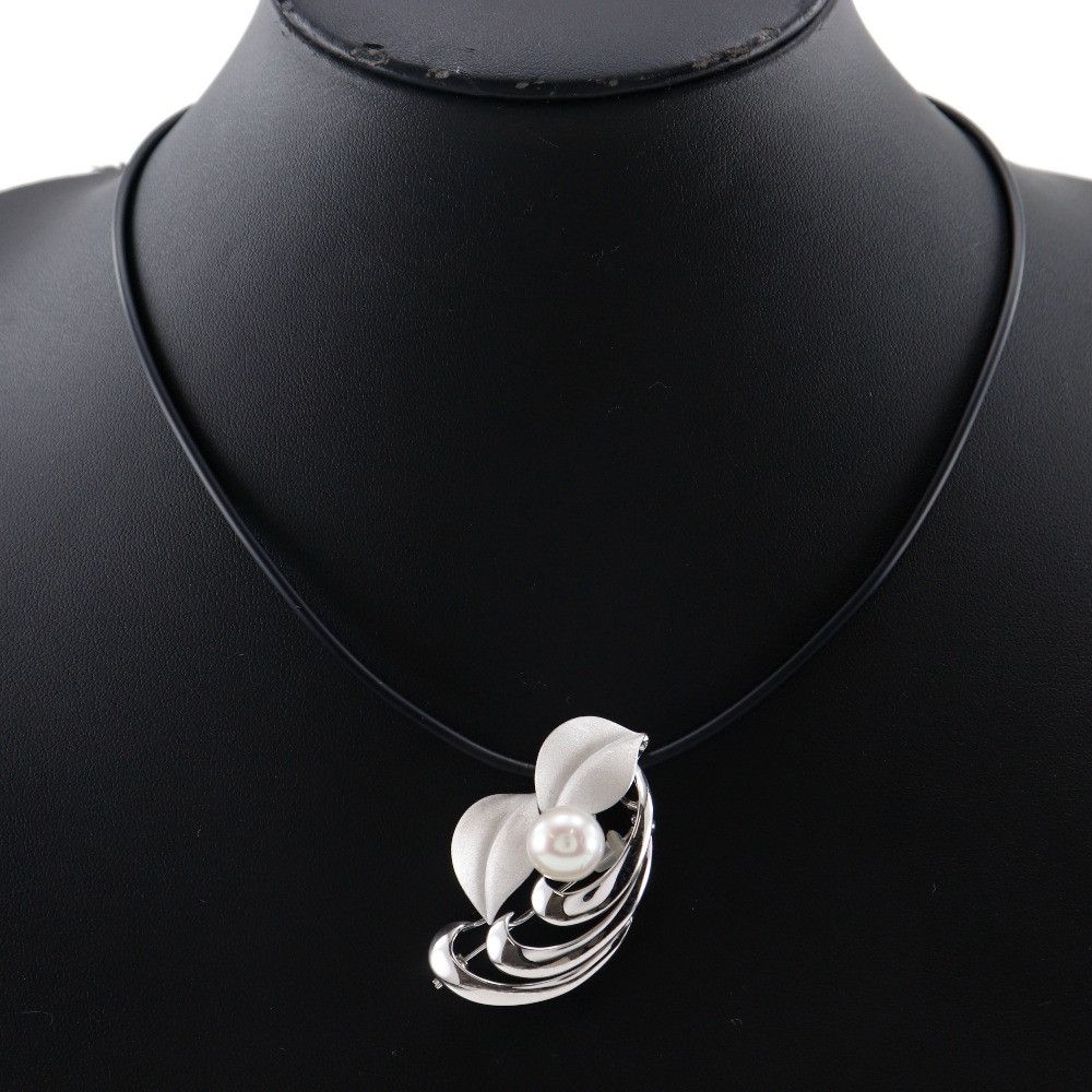 Other Other 2WAY Pearl Silver 2way Necklace Metal Necklace DUTY FREE for USA Size ONE SIZE - 2 Thumbnail