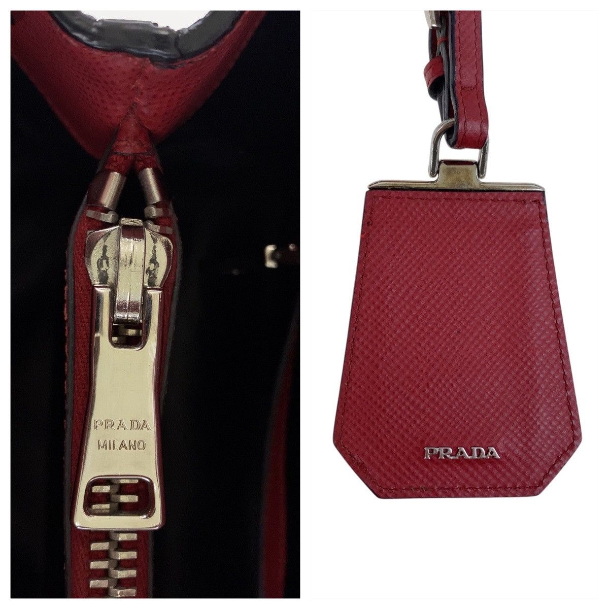 Prada Prada Prada Saffiano Leather Tote Bag Leather Tote Bag DUTY FREE for USA Size ONE SIZE - 8 Thumbnail