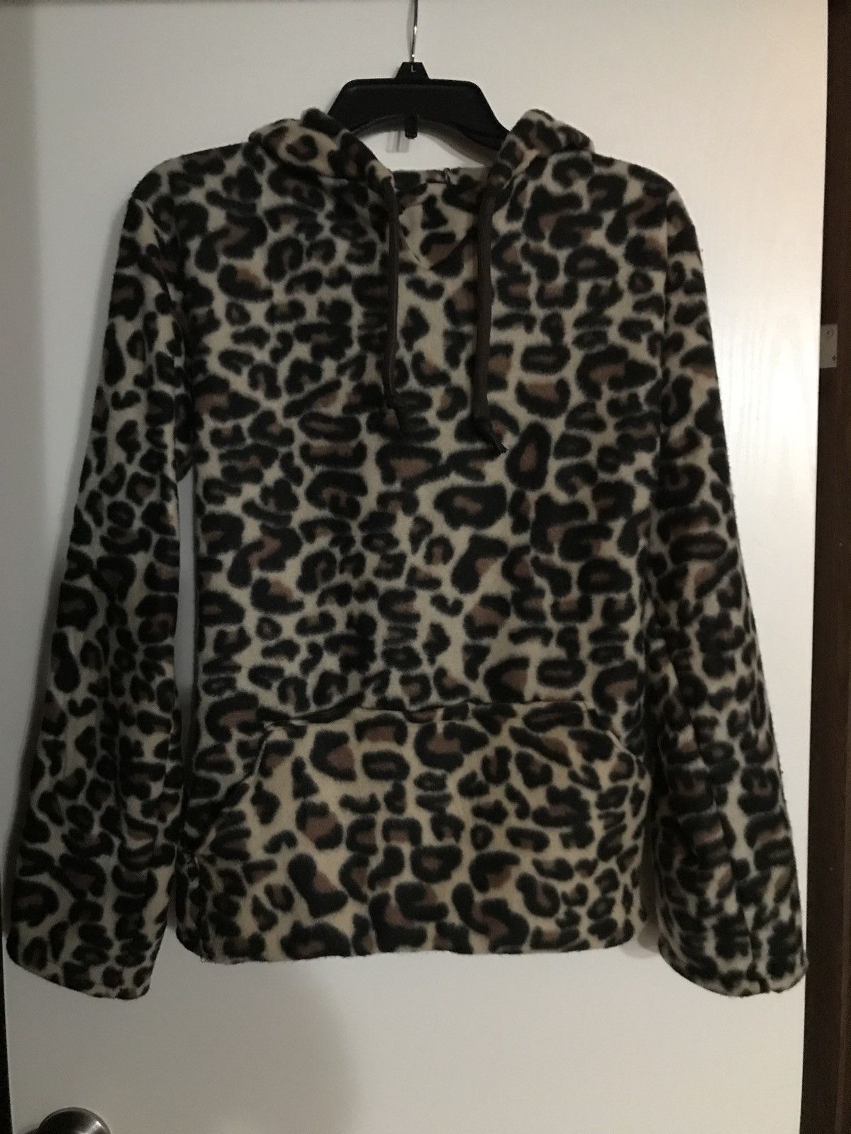 Custom 🐆BN 1/1 Original Design Leopard Print 300W Fleece Pullover