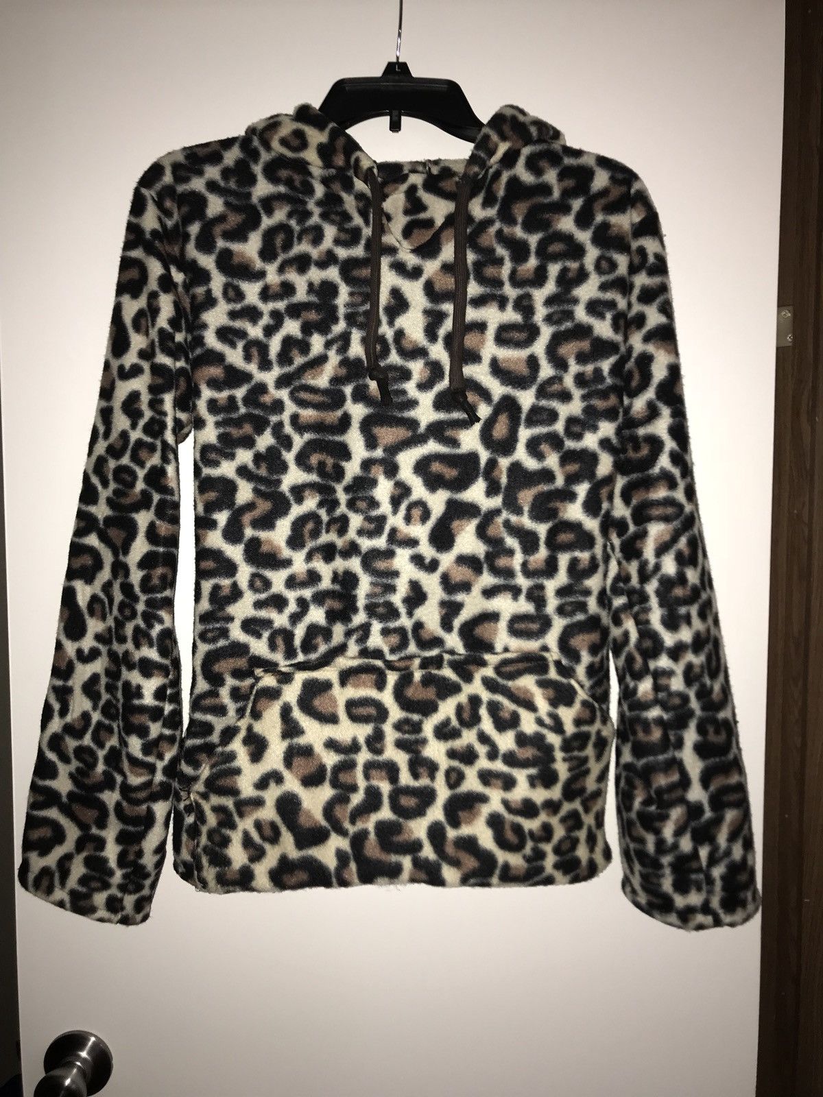 Custom 🐆BN 1/1 Original Design Leopard Print 300W Fleece Pullover