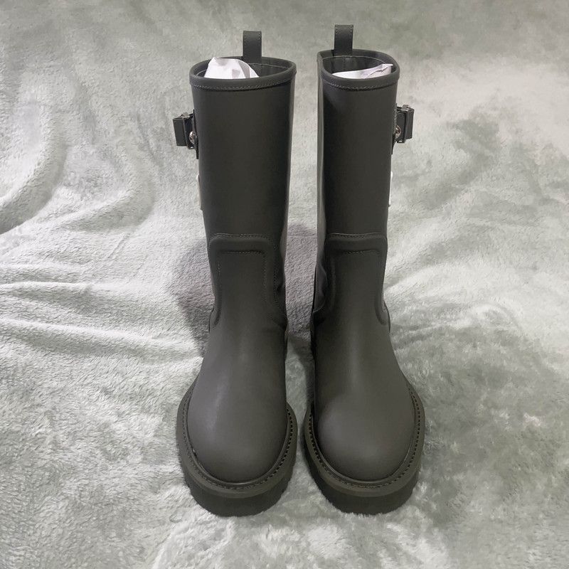 Louis Vuitton Louis Vuitton Khaki Green High Top Leather Boots 0079 Size US 5 / IT 35 - 2 Thumbnail