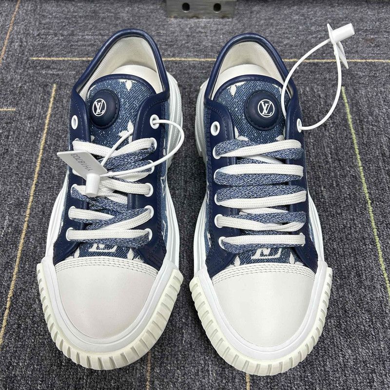 Louis Vuitton Louis Vuitton Blue Low-Top Casual Sneakers 0079 Size US 6 / IT 36 - 2 Thumbnail