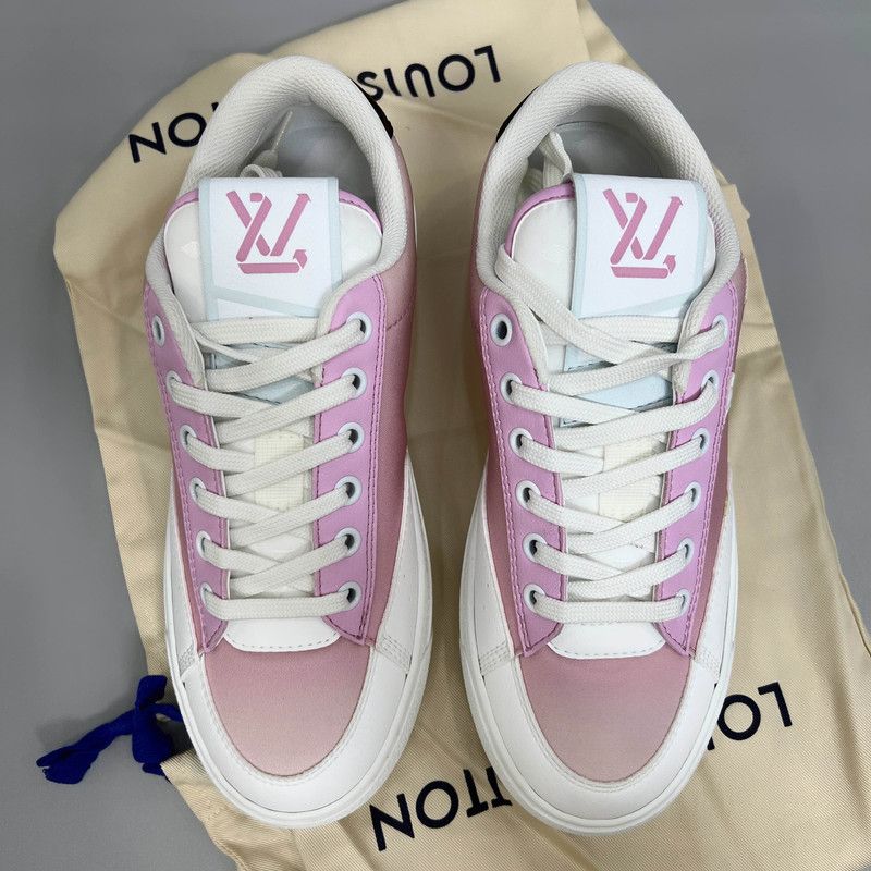 Louis Vuitton Louis Vuitton Charlie Pink Low Top Sneakers 0079 Size US 6 / IT 36 - 8 Thumbnail