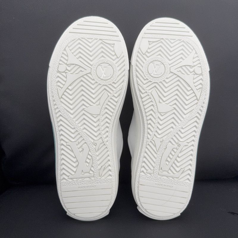 Louis Vuitton Louis Vuitton Charlie White and Green Fashion Sneakers 0079 Size US 5 / IT 35 - 4 Thumbnail