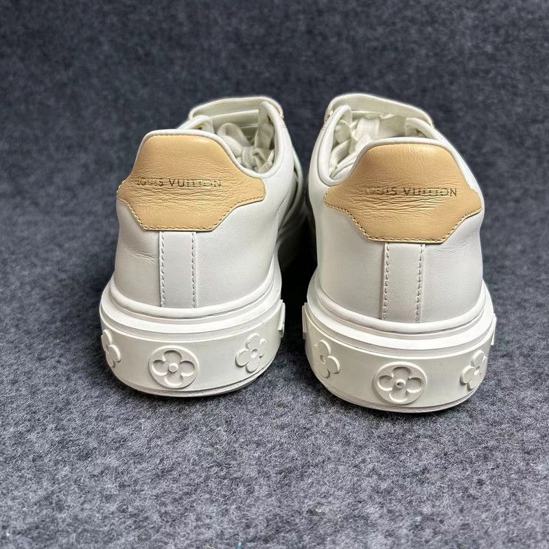 Louis Vuitton Louis Vuitton White Leather Low-Top Sneakers 0079 Size US 6 / IT 36 - 3 Thumbnail