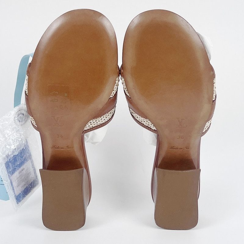 Louis Vuitton Louis Vuitton Brown Lock It Fashion Sandals 0079 Size US 6 / IT 36 - 6 Thumbnail