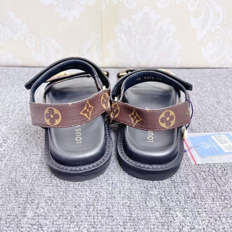 Louis Vuitton Louis Vuitton Sunset Brown Leather Sandals 0079 Size US 6 / IT 36 - 3 Thumbnail