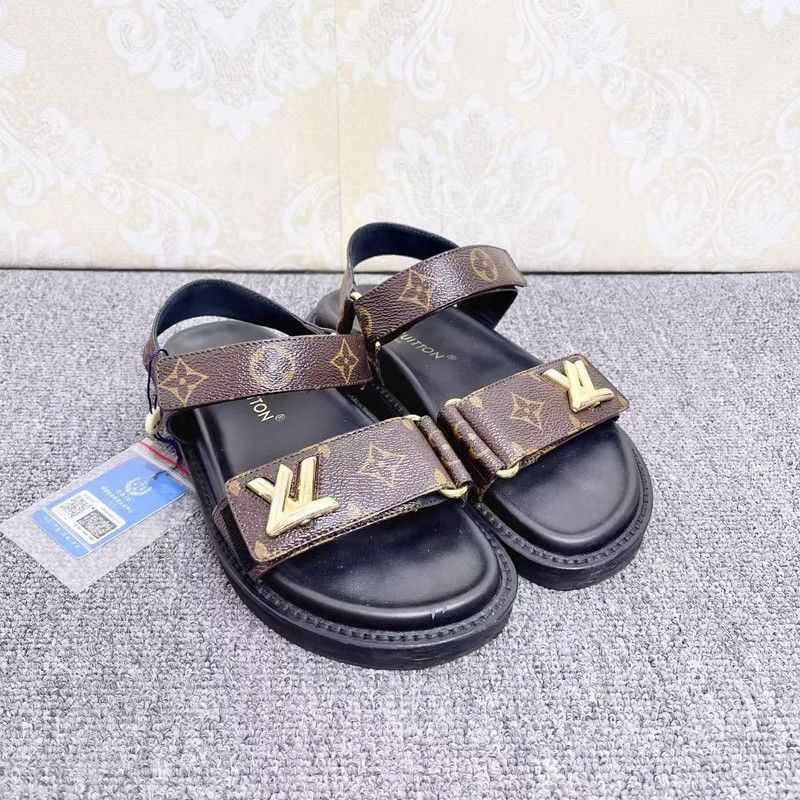 Louis Vuitton Louis Vuitton Sunset Brown Leather Sandals 0079 Size US 6 / IT 36 - 6 Thumbnail