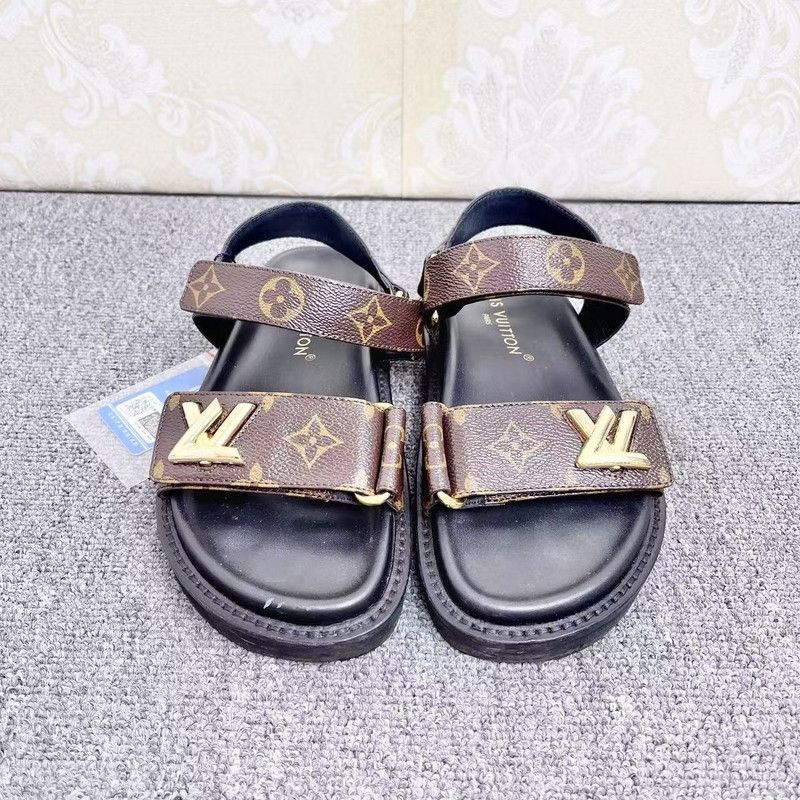 Louis Vuitton Louis Vuitton Sunset Brown Leather Sandals 0079 Size US 6 / IT 36 - 2 Thumbnail