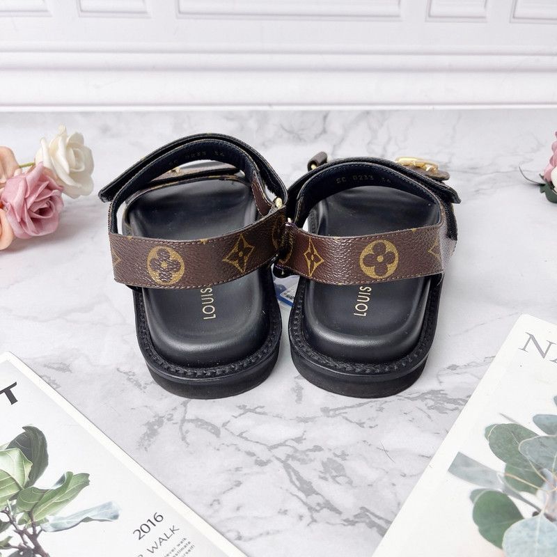 Louis Vuitton Louis Vuitton Sunset Brown Leather Sandals 0079 Size US 6 / IT 36 - 4 Thumbnail