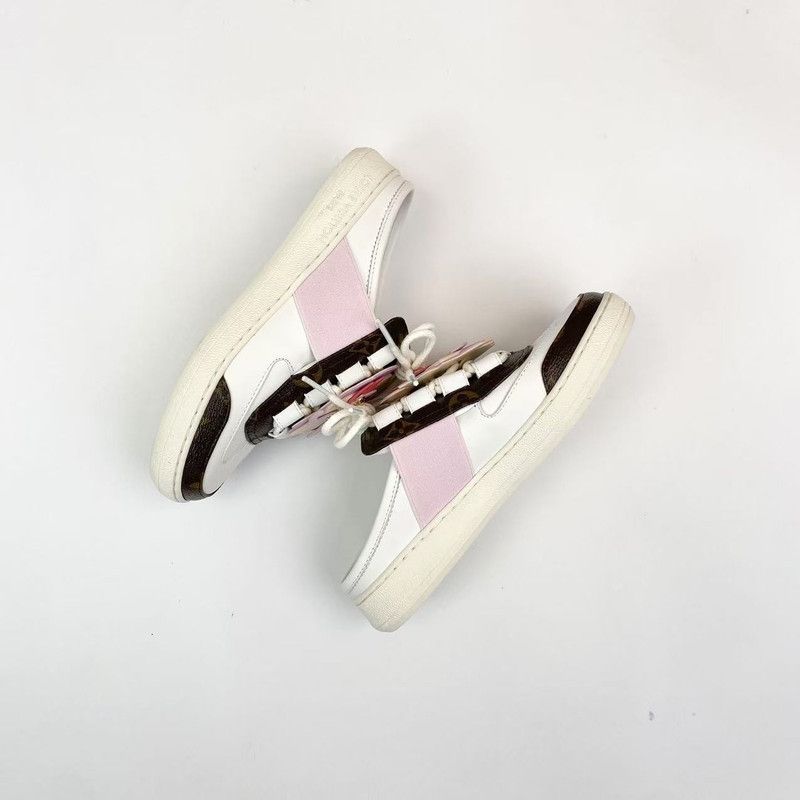 Louis Vuitton Louis Vuitton White Floral Design Slide Sandals 0079 Size US 5 / IT 35 - 4 Thumbnail