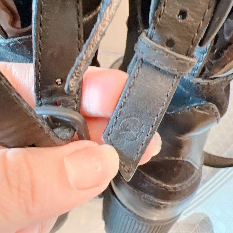 Louis Vuitton Louis Vuitton Black Platform Lace-Up Ankle Boots 0079 Size US 4 / IT 34 - 7 Thumbnail