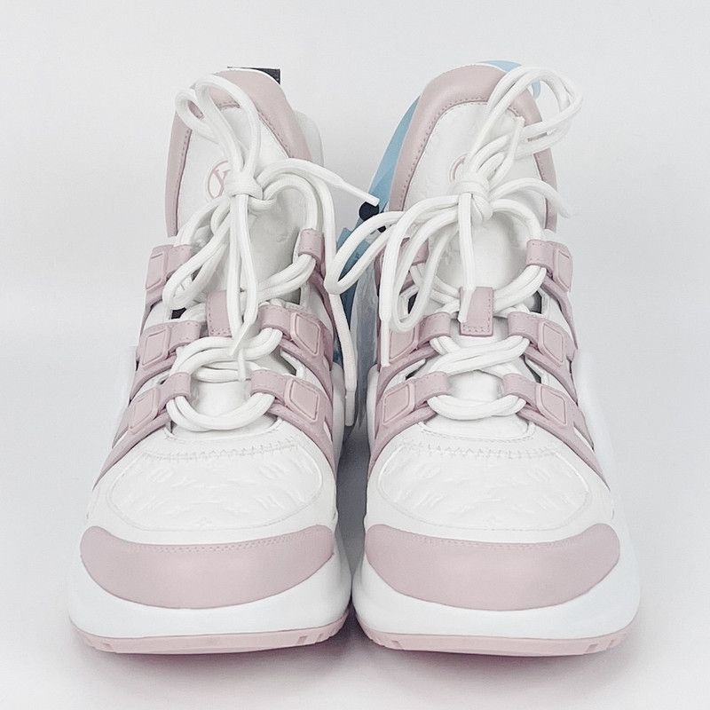 Louis Vuitton Louis Vuitton Archlight Pink Leather Sneakers 0079 Size US 9 / IT 39 - 2 Thumbnail