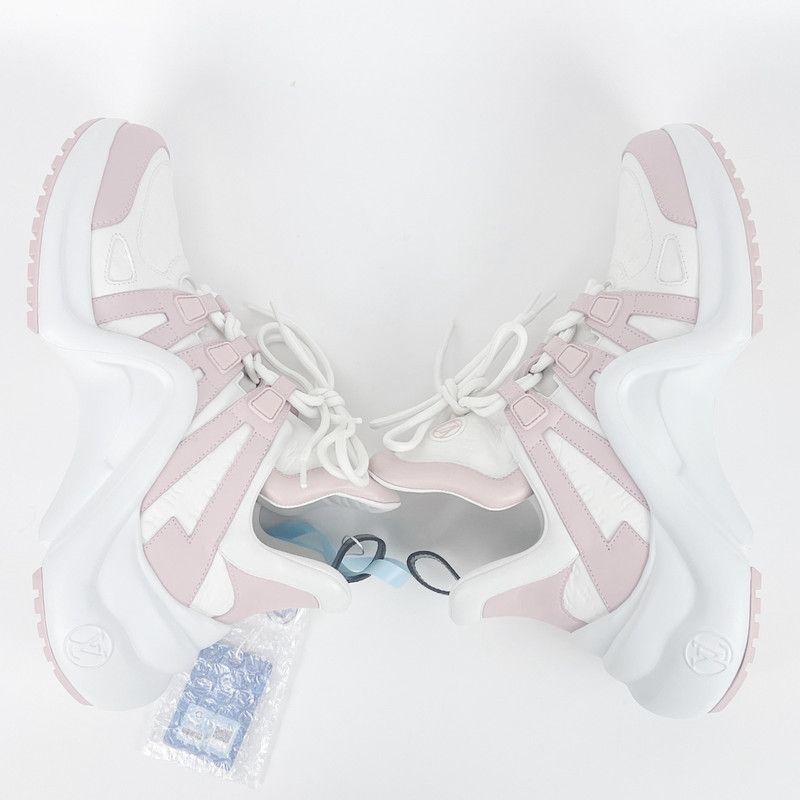Louis Vuitton Louis Vuitton Archlight Pink Leather Sneakers 0079 Size US 9 / IT 39 - 6 Thumbnail
