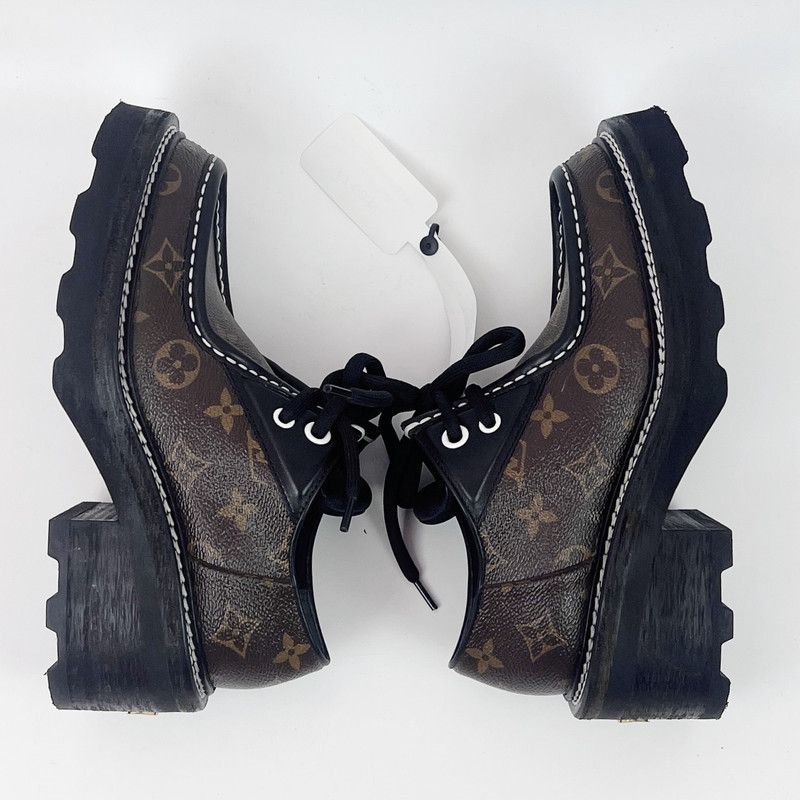 Louis Vuitton Louis Vuitton Beaubourg Monogram Platform Shoes 0079 Size US 6 / IT 36 - 3 Thumbnail