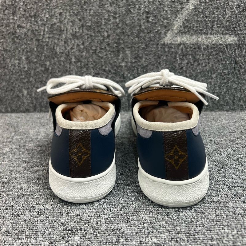 Louis Vuitton Louis Vuitton Grey Blue Low-Top Sneakers 0079 Size US 6 / IT 36 - 3 Thumbnail