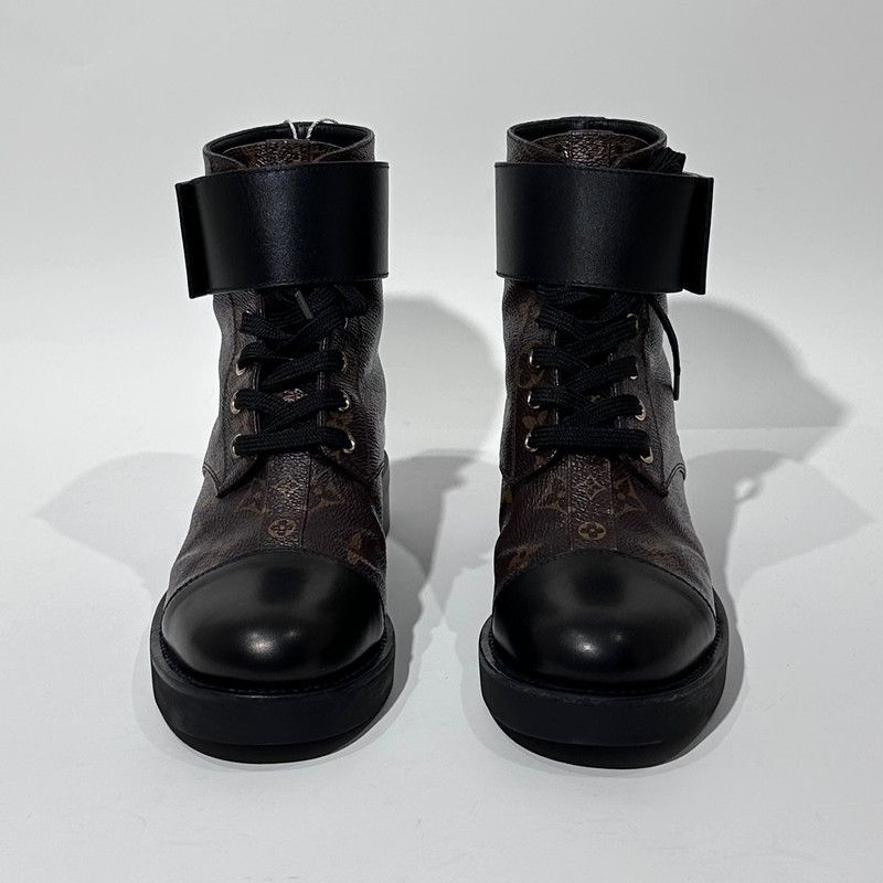Louis Vuitton Louis Vuitton Brown Canvas Ankle Martin Boots 0079 Size US 5 / IT 35 - 2 Thumbnail