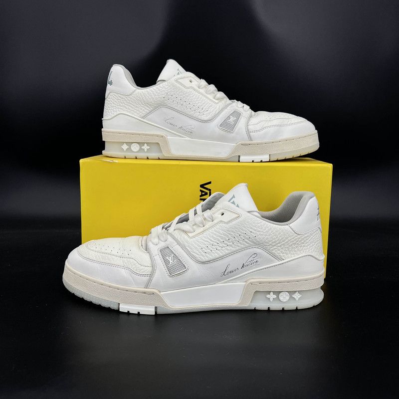 Louis Vuitton Louis Vuitton White Cement Low Top Trainers 0079 Size US 10 / IT 40 - 9 Thumbnail