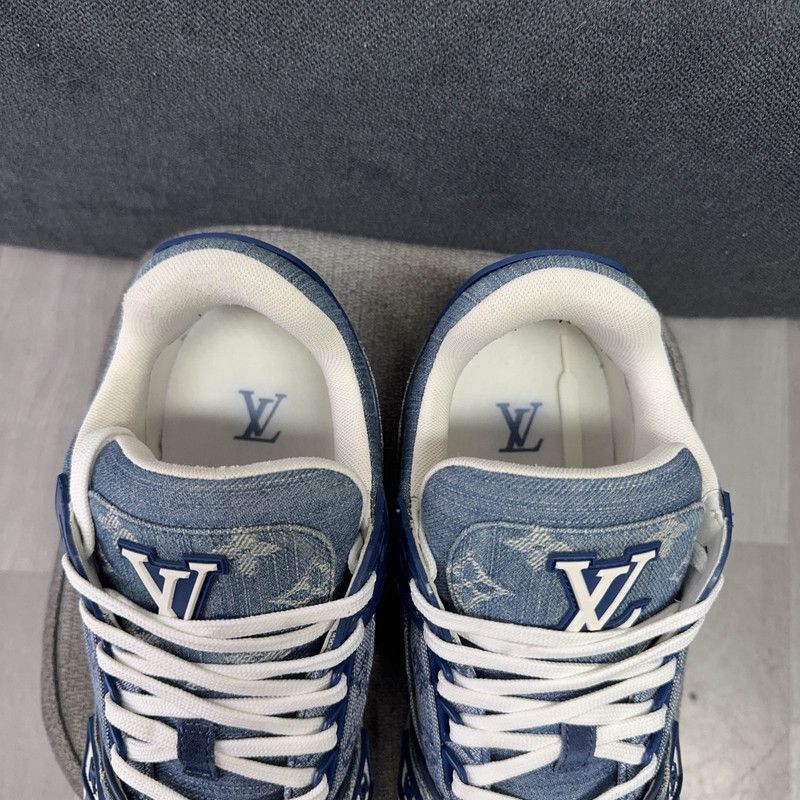 Louis Vuitton Louis Vuitton Blue Denim Low-top Fashion Sneakers 0079 Size US 10 / IT 40 - 8 Thumbnail