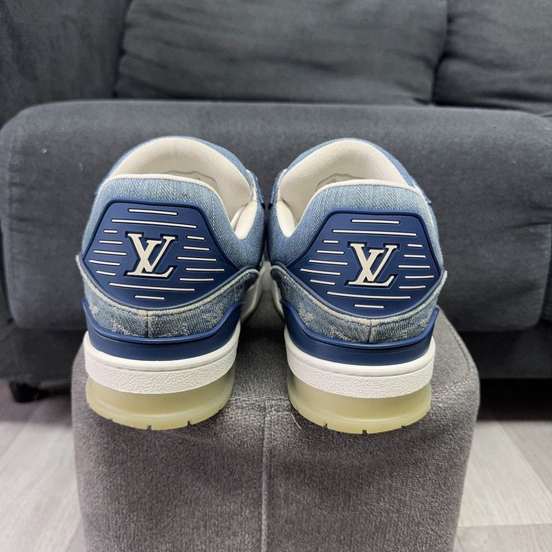 Louis Vuitton Louis Vuitton Blue Denim Low-top Fashion Sneakers 0079 Size US 10 / IT 40 - 3 Thumbnail