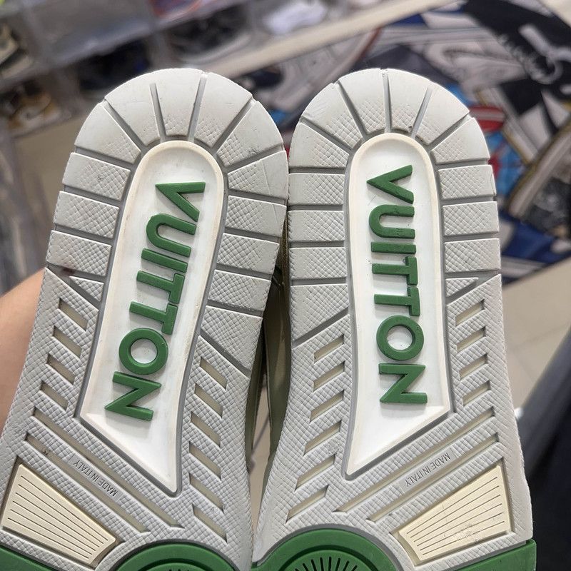 Louis Vuitton Louis Vuitton Classic Green and White Trainers 0079 Size US 9 / IT 39 - 10 Thumbnail