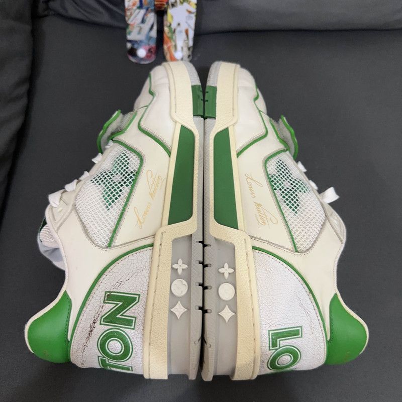 Louis Vuitton Louis Vuitton Classic Green and White Trainers 0079 Size US 9 / IT 39 - 7 Thumbnail