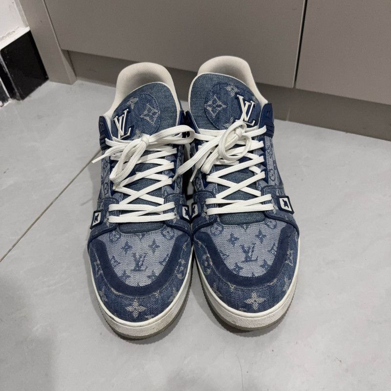 Louis Vuitton Louis Vuitton Denim Low Top Trainer Sneakers 0079 Size US 10 / IT 40 - 2 Thumbnail