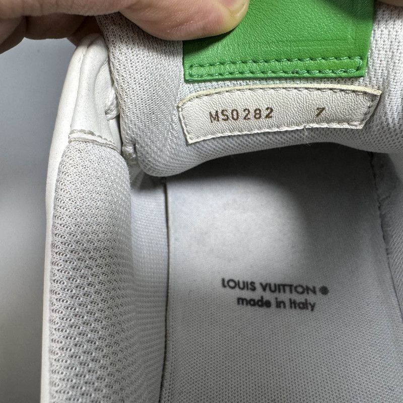 Louis Vuitton LOUIS VUITTON Leather Green Low-Top Fashion Sneakers 0079 Size US 9 / IT 39 - 5 Thumbnail